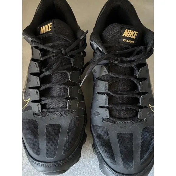 Nike REAX 8 TR MESH Black Gold 621716-020 Athletic Sneaker MENS US 13 Activewear
