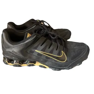 Nike REAX 8 TR MESH Black Gold 621716-020 Athletic Sneaker MENS US 13 Activewear