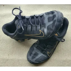 Nike Reax TR 8 Mens 10 Cross Training Gym Shox Workout Shoes Sneakers Black Gold
