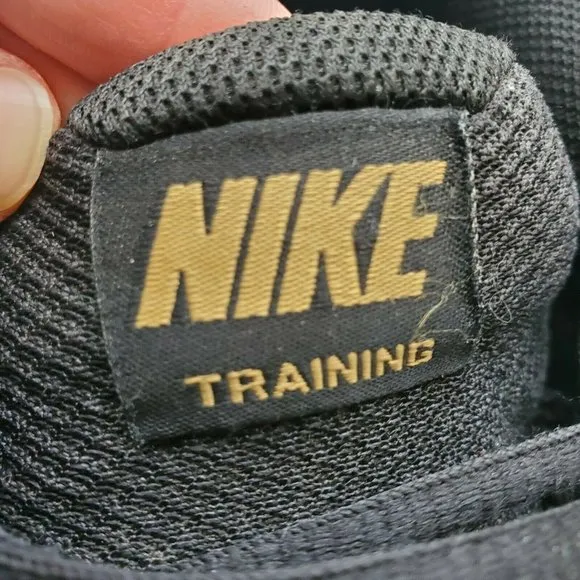 Nike Reax TR 8 Mens 10 Cross Training Gym Shox Workout Shoes Sneakers Black Gold