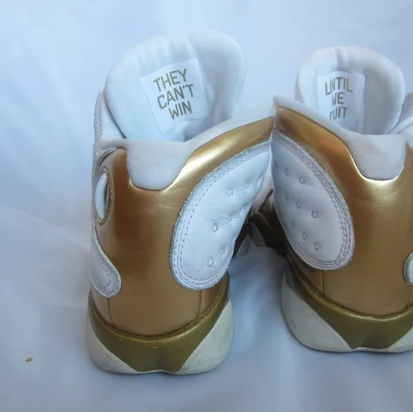 Nike Retro Air Jordan 13 XIII Tennis Basketball Shoes White Gold Youth Size 4.5Y