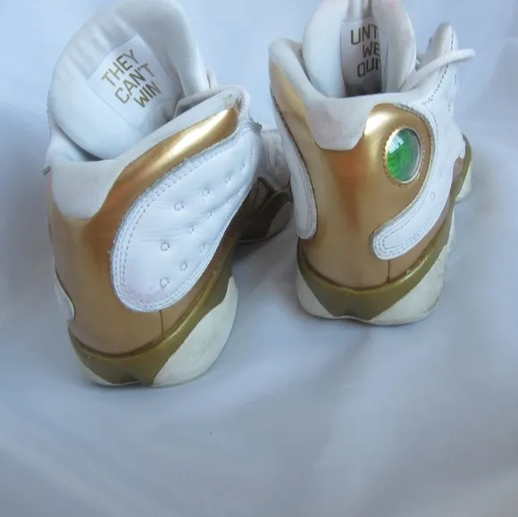 Nike Retro Air Jordan 13 XIII Tennis Basketball Shoes White Gold Youth Size 4.5Y