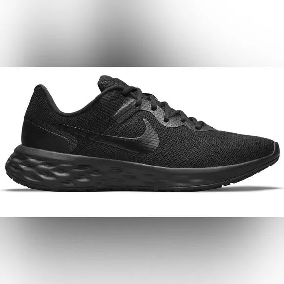 Nike Revolution 6 Next Nature Road Running Shoe sz 7Y, Black. NWOT