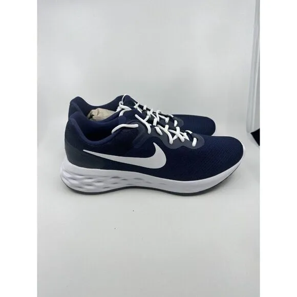 Nike Revolution 6 Road Running Sneaker Midnight Navy Blue Size 14 DC3728-401
