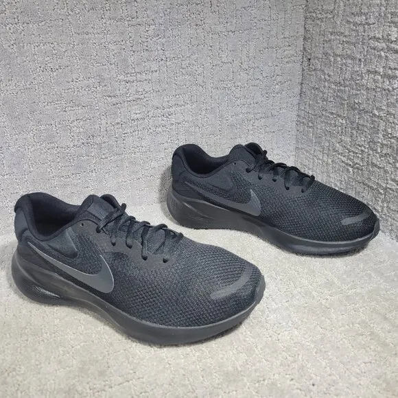 Nike Revolution 7 Men's Size US 11.5W Black Off Noir Road Running Sneaker Shoes