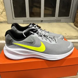 Nike Revolution 7 Wolf Gray/Volt Running Shoes Men’s Sz 12 (FB2207-002)