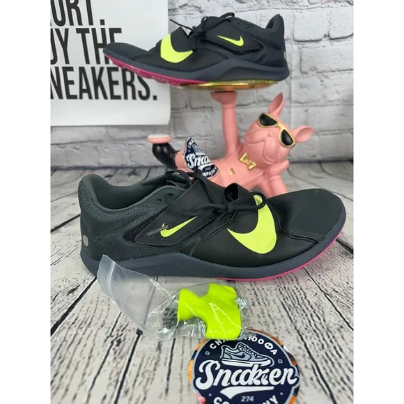 Nike Rival Jump Track Field Jumping Spikes Mens 11 Black Pink Cleats Shoes NEW