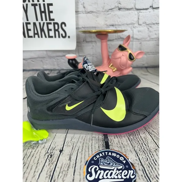 Nike Rival Jump Track Field Jumping Spikes Mens 11 Black Pink Cleats Shoes NEW