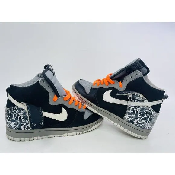 Nike Shoes Child Dunk High Kids Orange Gray Black 308319-004 Size 4.5