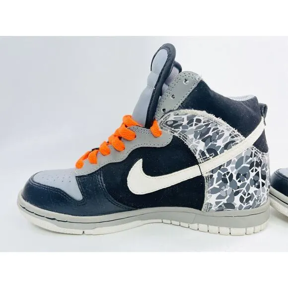 Nike Shoes Child Dunk High Kids Orange Gray Black 308319-004 Size 4.5