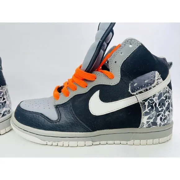 Nike Shoes Child Dunk High Kids Orange Gray Black 308319-004 Size 4.5