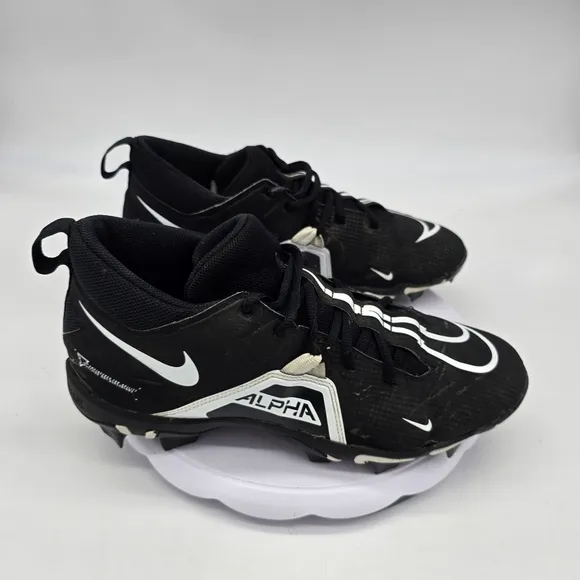 Nike Shoes Men 10 W Alpha Menace 3 Shark Football Cleat Black White CV0584 001