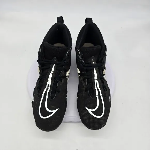 Nike Shoes Men 10 W Alpha Menace 3 Shark Football Cleat Black White CV0584 001