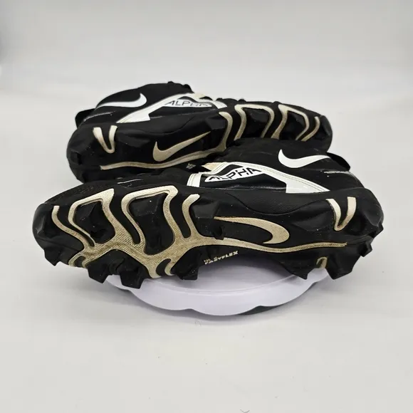 Nike Shoes Men 10 W Alpha Menace 3 Shark Football Cleat Black White CV0584 001