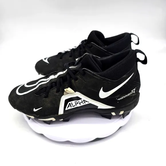Nike Shoes Men 10 W Alpha Menace 3 Shark Football Cleat Black White CV0584 001