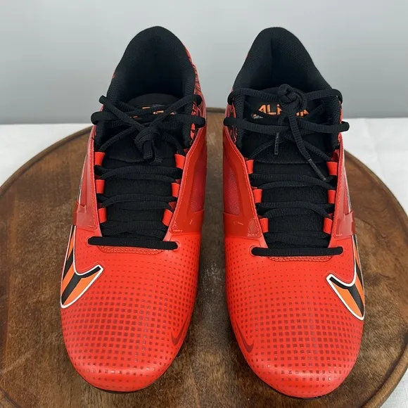 Nike Shoes Mens 11 Alpha Menace 4 Pro NRG Football Cleats Red Black Orange Mid