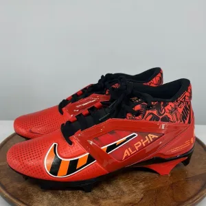 Nike Shoes Mens 11 Alpha Menace 4 Pro NRG Football Cleats Red Black Orange Mid