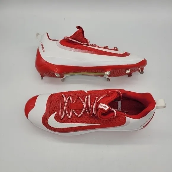 Nike Shoes Men's 15 Huarache Red White Swoosh Baseball Lace-Up Cleats