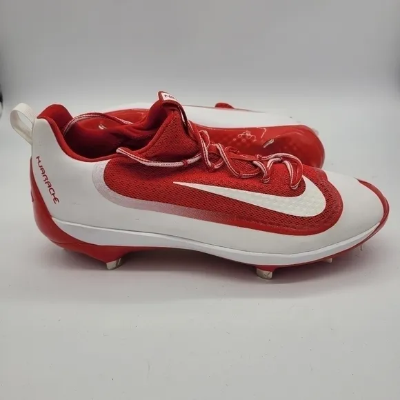 Nike Shoes Men's 15 Huarache Red White Swoosh Baseball Lace-Up Cleats