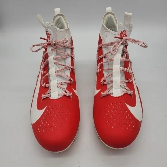 Nike Shoes Men's 16 Alpha Huarache 6 Elite Lax 880409-106 Red Lacrosse Cleats