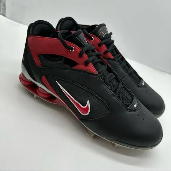 Nike Shox Arod Men’s 10.5 Baseball Cleats Shoes Black/Red Rare New! 315699-061