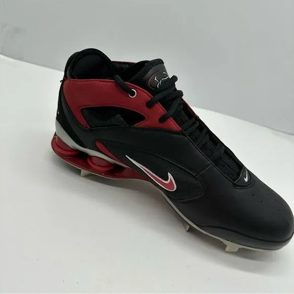 Nike Shox Arod Men’s 10.5 Baseball Cleats Shoes Black/Red Rare New! 315699-061