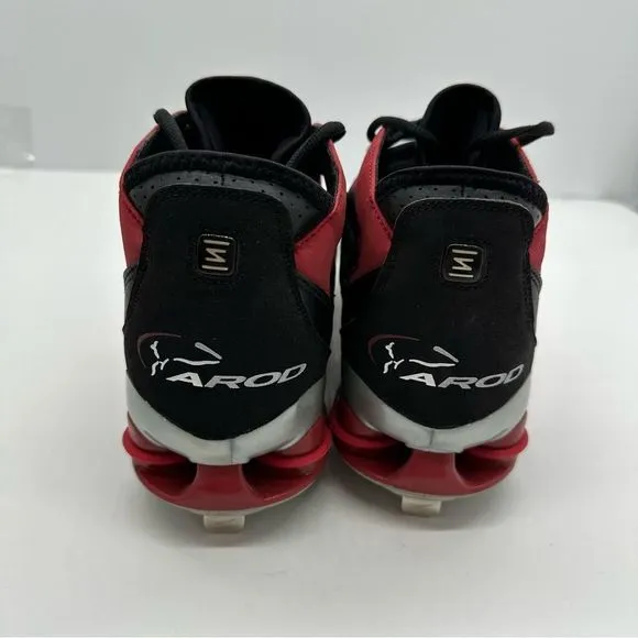 Nike Shox Arod Men’s 10.5 Baseball Cleats Shoes Black/Red Rare New! 315699-061