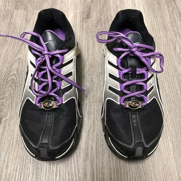 Nike Shox Running Shoes Women's Size 5.5 Purple White Black Sneakers Ravens