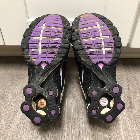 Nike Shox Running Shoes Women's Size 5.5 Purple White Black Sneakers Ravens