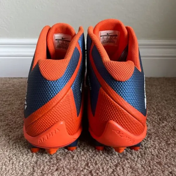 Nike Skin Alpha Pro 2 Football Cleats Athletic 729444-406 Blue Orange Men 13