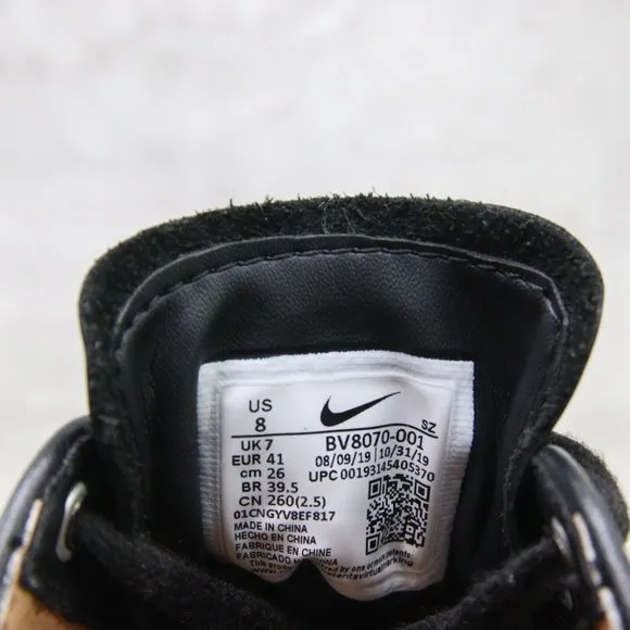 Nike Stefan Janoski G Tour Men's 8 US Black Leather Golf Shoes Cleats BV8070-001