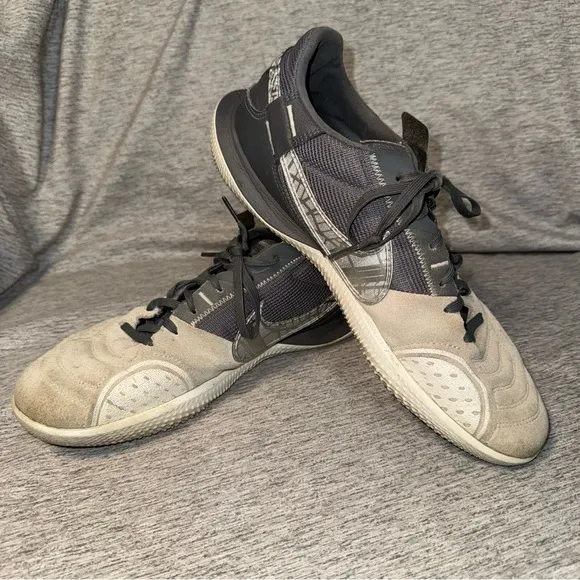 Nike Streetgato IC Grey Indoor Soccer Shoes, Men’s Size 9.5, VGUC
