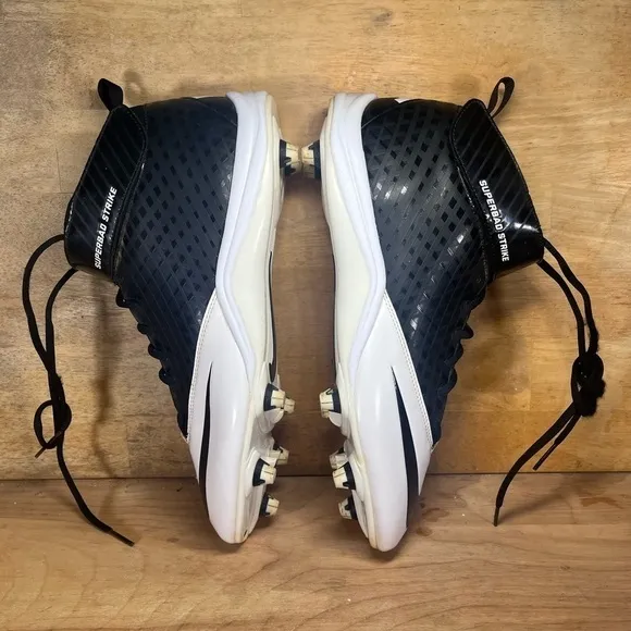 Nike SuperBad Strike Mens Size 13 Football Cleats Shoes  Black White 510951-001
