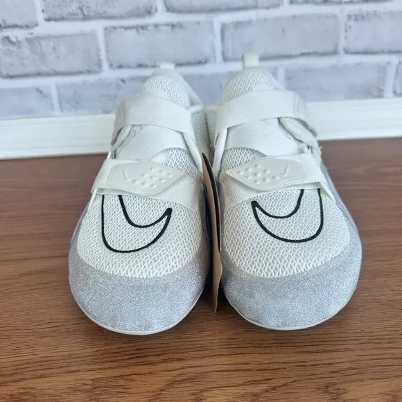 Nike SuperRep Cycle 2 Women Shoes Sz 12 White Silver Spinning Cycling FZ2117-100
