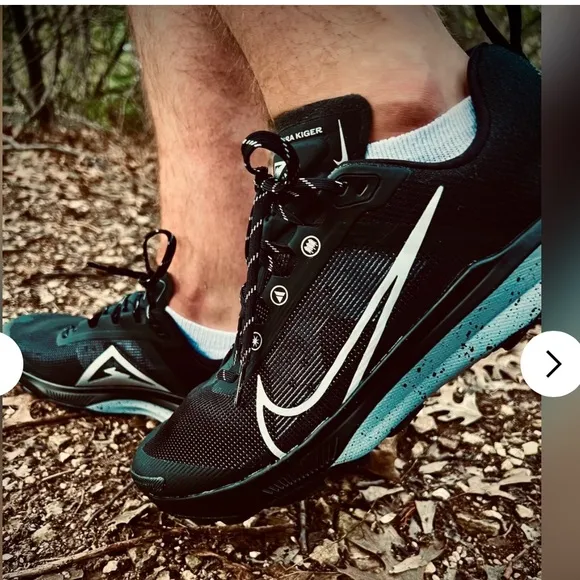 Nike TERRA Kiger 9Men's Trail-Running Shoes size 14 Blk/Gry/Slvr