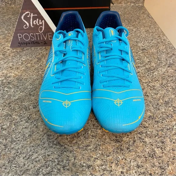 Nike Vapor 14 Academy FG/MG Soccer‎ Cleats  DJ2869-484 BlueChlorine Men 5.5 / W7