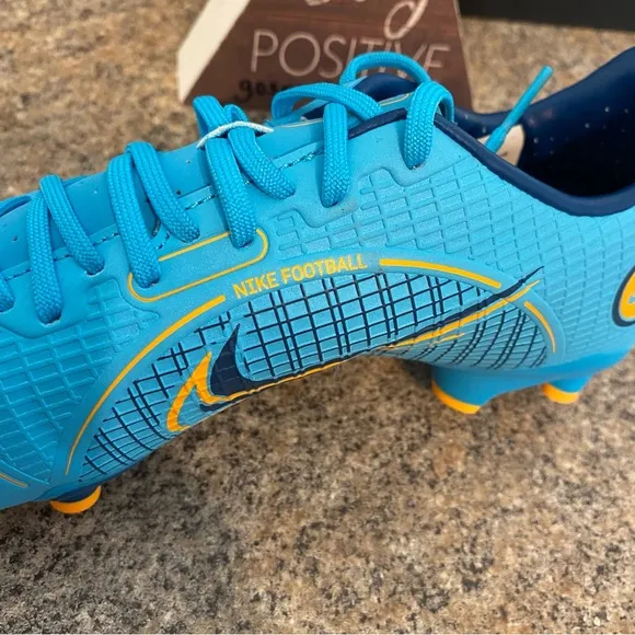Nike Vapor 14 Academy FG/MG Soccer‎ Cleats  DJ2869-484 BlueChlorine Men 5.5 / W7