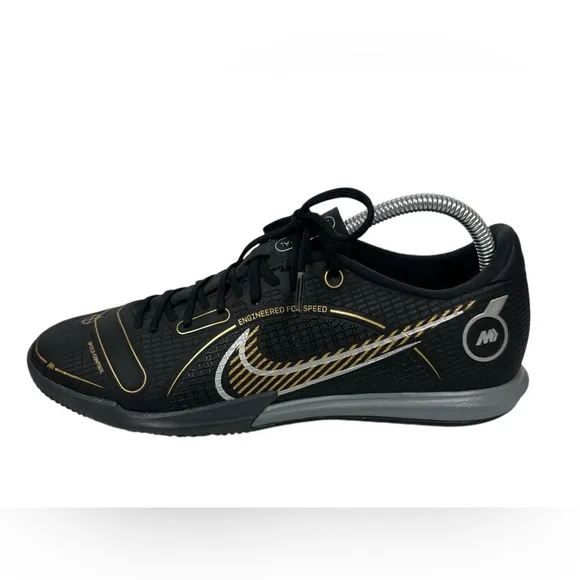 Nike Vapor 14 Academy IC Indoor Soccer Cleats Black Mens Size 8 DJ2876 007