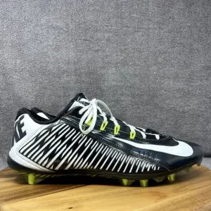 Nike Vapor Carbon Elite TD Football Cleats Shoes 631425-010 Black White Size 14