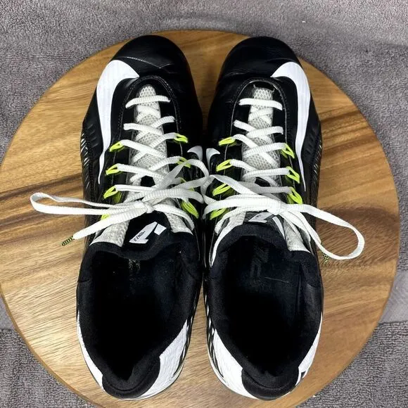 Nike Vapor Carbon Elite TD Football Cleats Shoes 631425-010 Black White Size 14