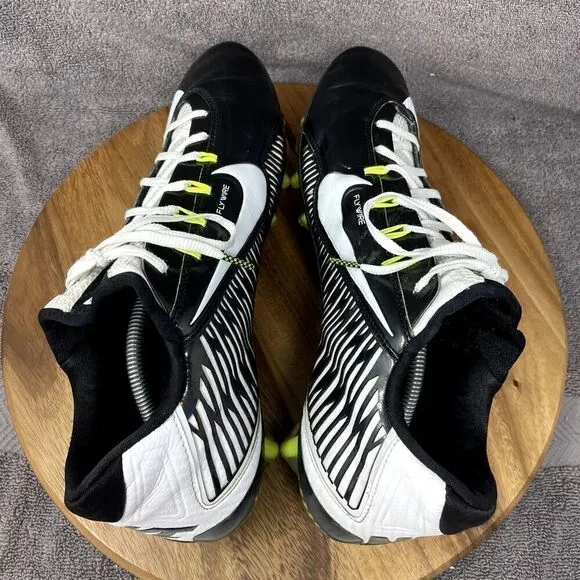 Nike Vapor Carbon Elite TD Football Cleats Shoes 631425-010 Black White Size 14
