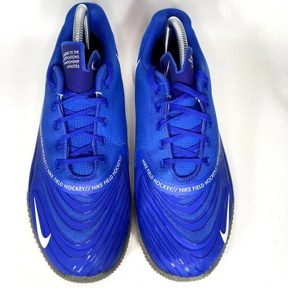 NIKE Vapor Drive Field Hockey Shoes MEN'S 8.5 cleats Blue Gum Sole AV6634-410