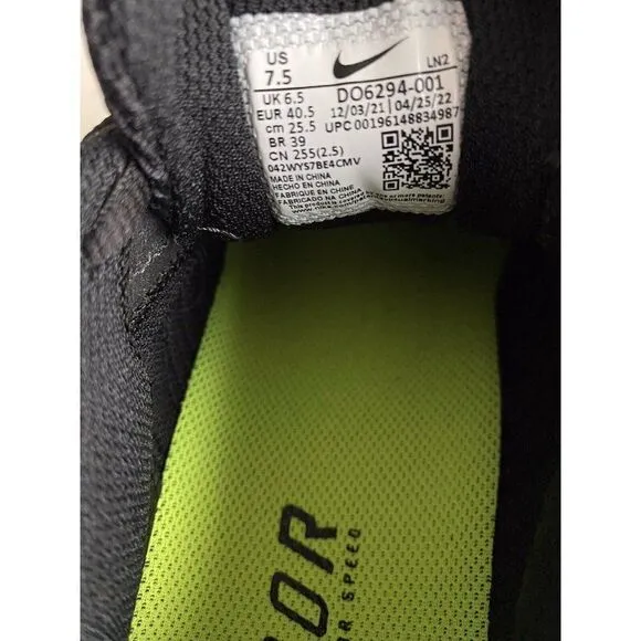 Nike Vapor Edge 360 VC Football Cleats Black Volt DO6294-001 Men’s Sz 7.5 NEW