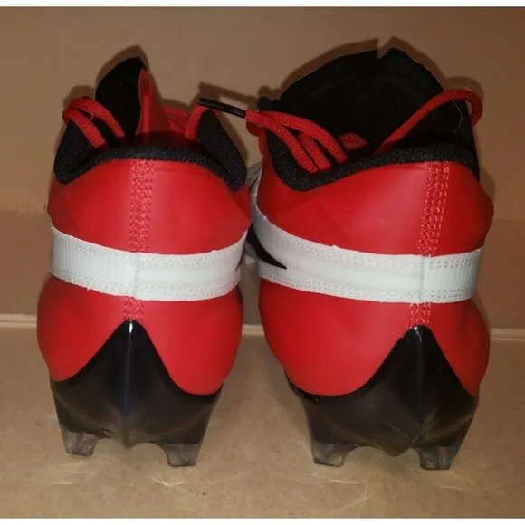 NIKE VAPOR EDGE ELITE 360 2 CLEATS WHITE/RED FOOTBALL MEN'S SIZES 9 &amp; 10 NEW