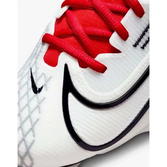 NIKE VAPOR EDGE ELITE 360 2 CLEATS WHITE/RED FOOTBALL MEN'S SIZES 9 &amp; 10 NEW