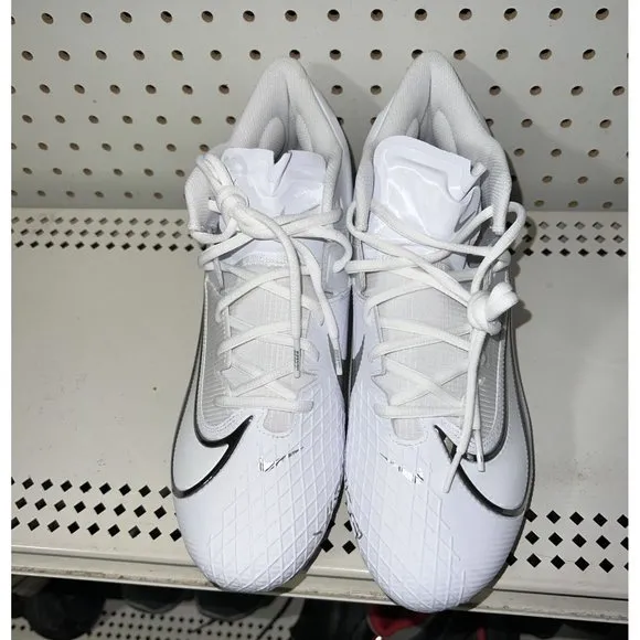 Nike Vapor Edge Elite 360 2 Mens Football Cleats Size 10.5 White Silver