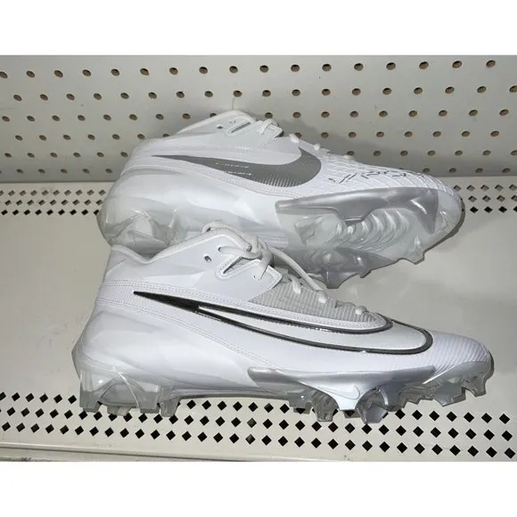 Nike Vapor Edge Elite 360 2 Mens Football Cleats Size 10.5 White Silver