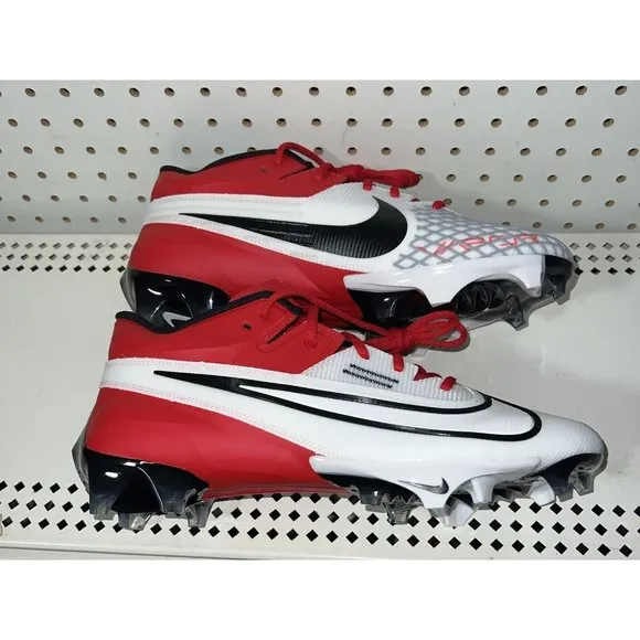 Nike Vapor Edge Elite 360 2 Mens Football Cleats Size 12 Red White Black Gray