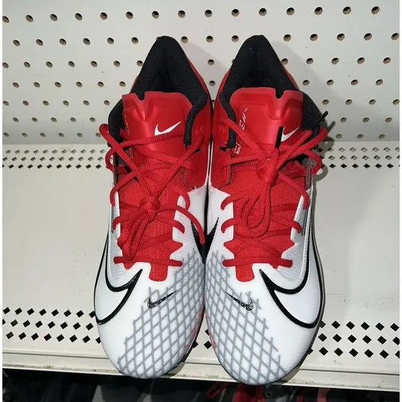 Nike Vapor Edge Elite 360 2 Mens Football Cleats Size 12 Red White Black Gray
