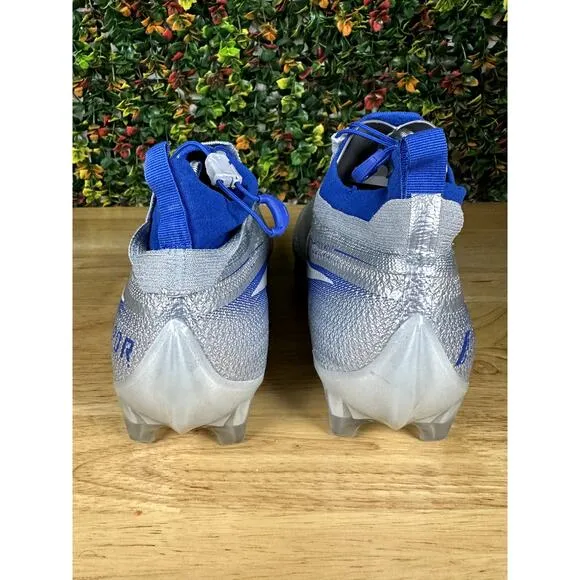 Nike Vapor Edge Elite 360 Flyknit Football Cleats Shoes AO8276 Grey Blue Mens 14